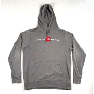 The North Face Hoodie Men’s Large Gray Never Stop Exploring Pullover Sweatshirt